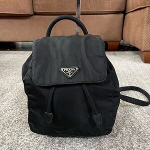 Authentic mini Prada nylon backpack